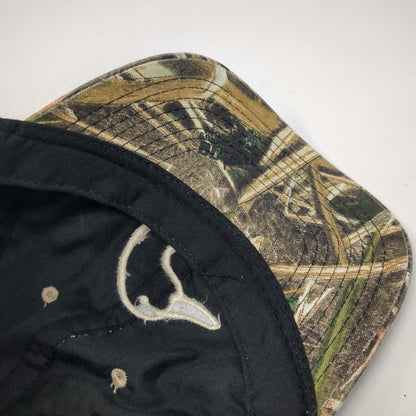 Ducks Unlimited Brown Camo Baseball Cap One Size Marsh Grass Hunting Slideback