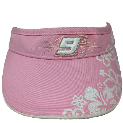 Chase Authentics Visor Pink One Size NASCAR 9 Kasey Kahne Floral Hibiscus Hat