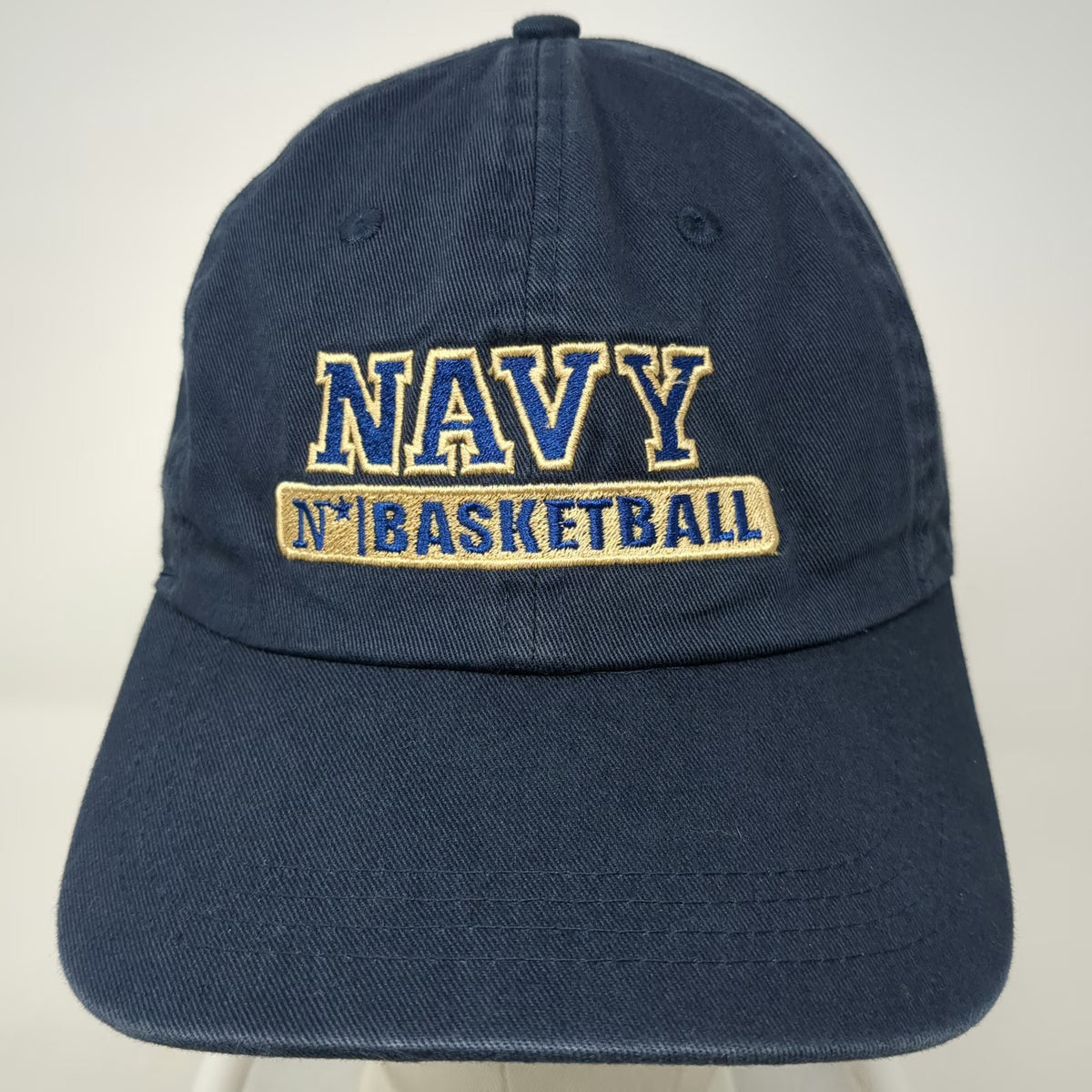 Ahead Baseball Cap Blue One Size Gold USNA Midshipmen Basketball Slideback Hat