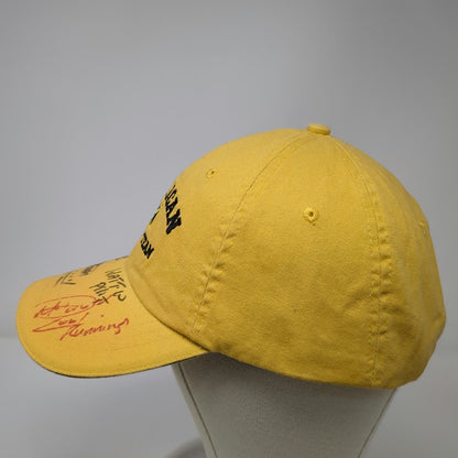 KC Caps Jamaican Bobsled Team Autographed Yellow Baseball Cap OSFM Signed Hat