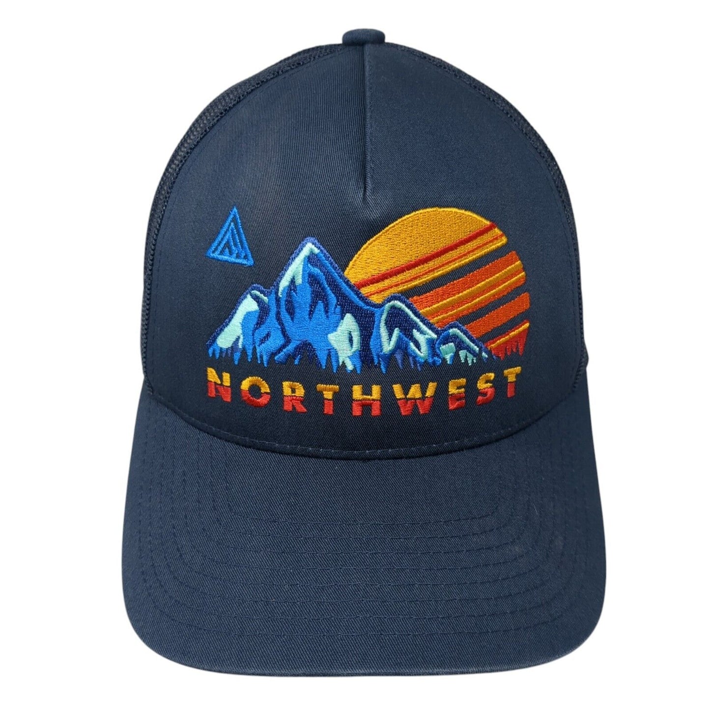 Northwest Snapback Trucker Hat Blue OS Adjustable Mesh Back Classics Yupoong