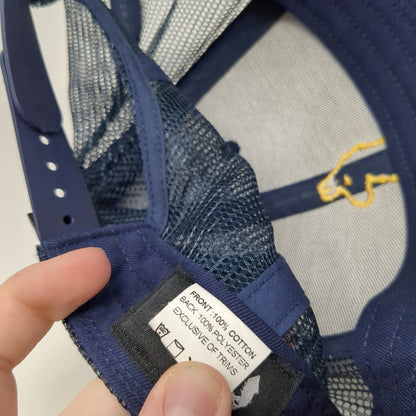 Cotopaxi Snapback Mesh Back Trucker Hat Blue One Size Solid Adjustable