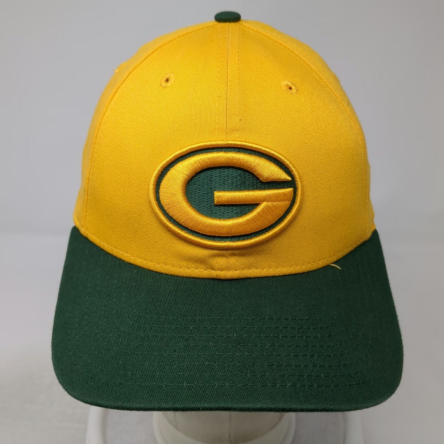Green Bay Packers NFL New Era Hat Yellow Green M 39THIRTY Stretch Fit Brim