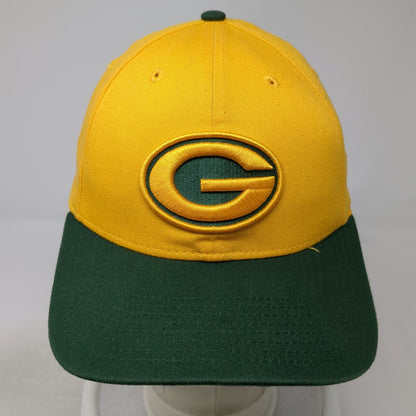 Green Bay Packers NFL New Era Hat Yellow Green M 39THIRTY Stretch Fit Brim