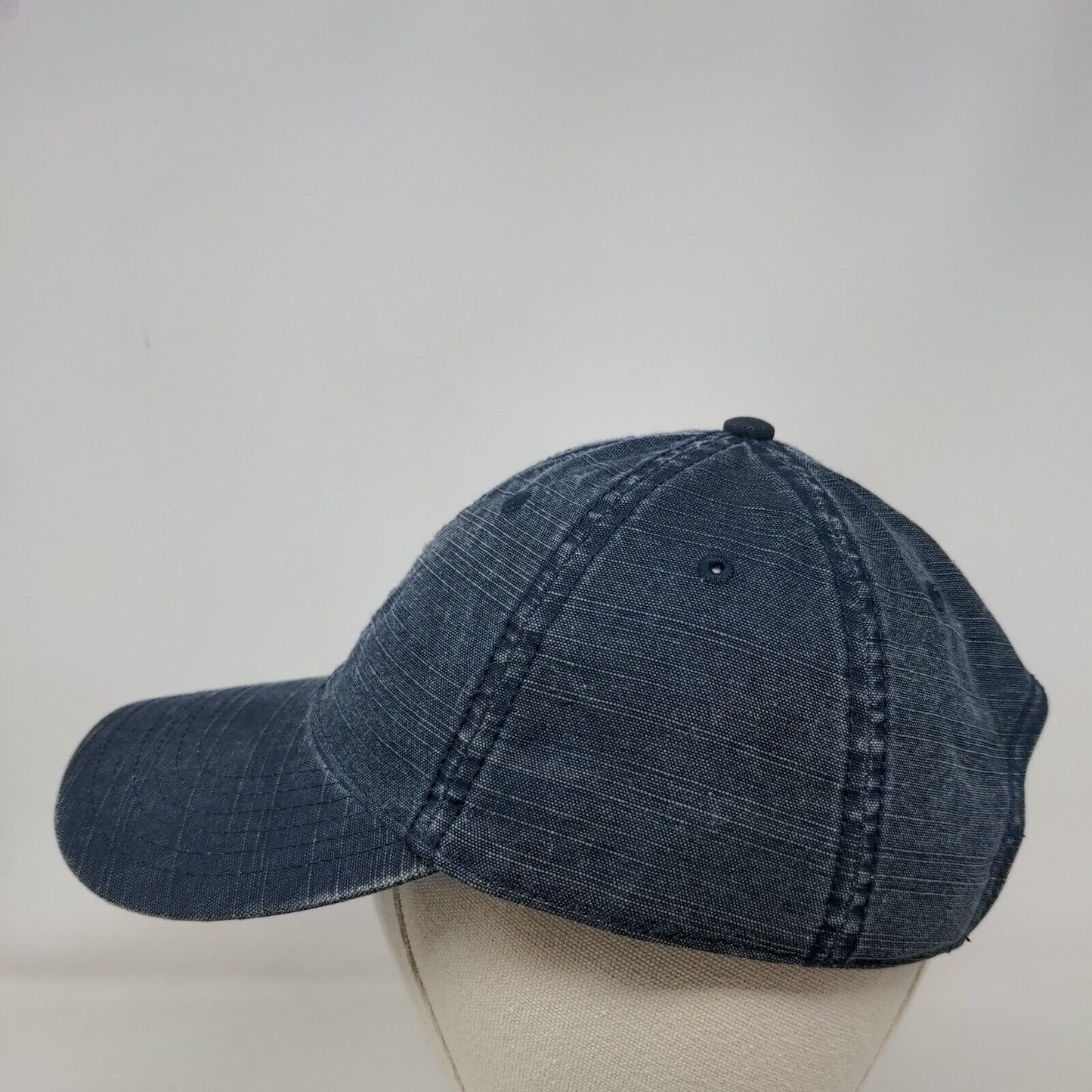 George Slideback Hat Blue One Size Adjustable Vented Holes 6 Panel Blank