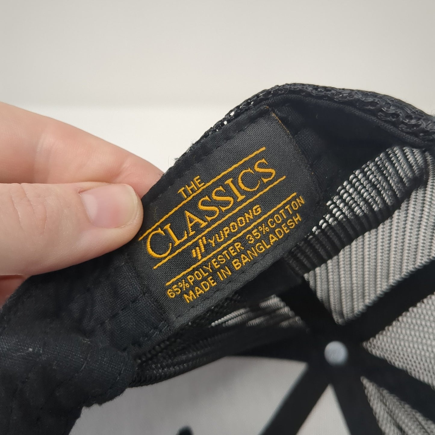 Cafe Zupas Snapback Mesh Back Trucker Hat Black One Size Solid Yupoong