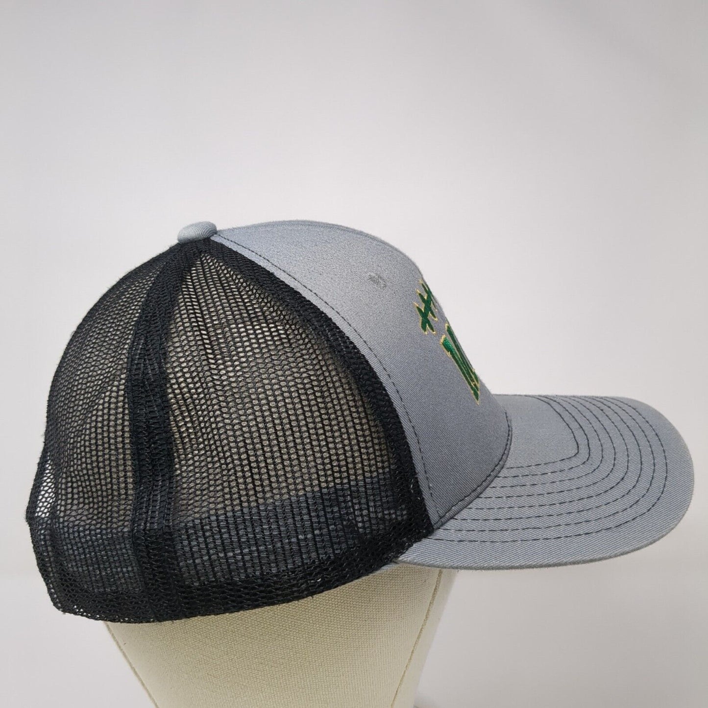 MCC Snapback Trucker Hat Gray One Size Mesh Back Embroidered NV Caps