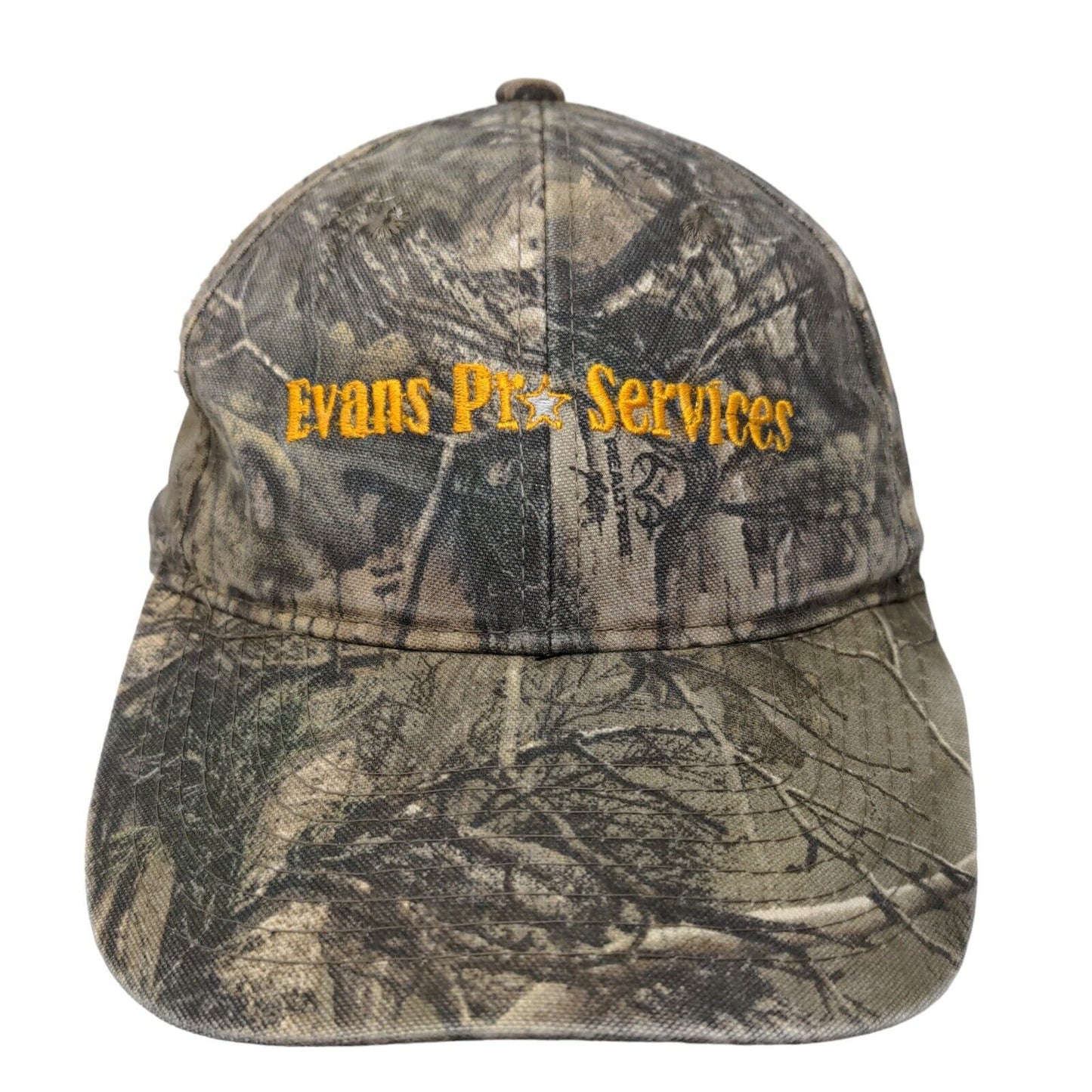 Evans Pro Services Strapback Hat Camouflage OSFM Adjustable Embroidered