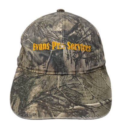 Evans Pro Services Strapback Hat Camouflage OSFM Adjustable Embroidered