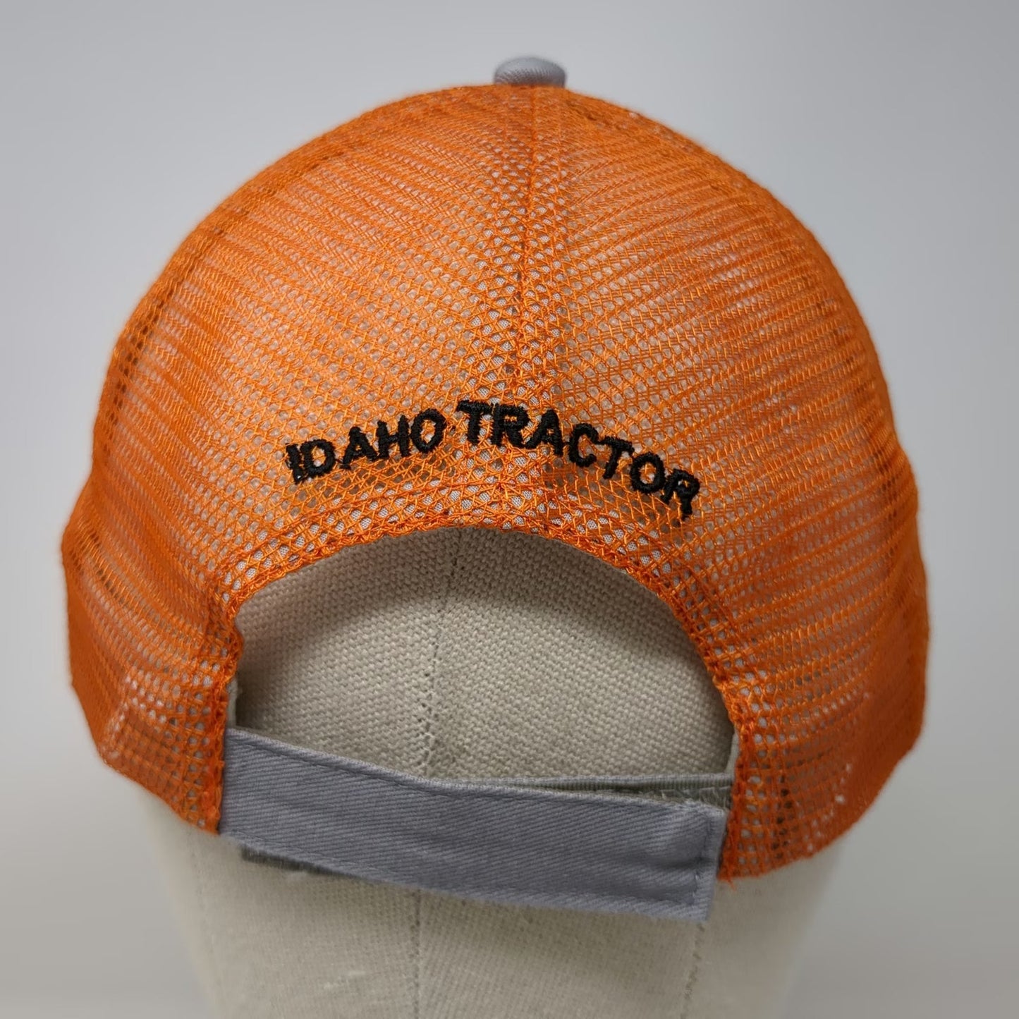 K-Products Kubota Baseball Cap Gray Orange One Size Mesh Back Idaho Tractor Hat