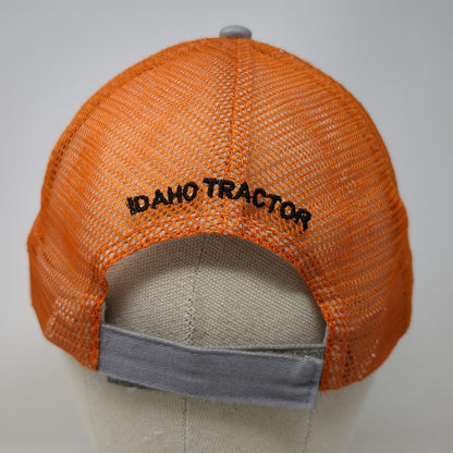 K-Products Kubota Baseball Cap Gray Orange One Size Mesh Back Idaho Tractor Hat