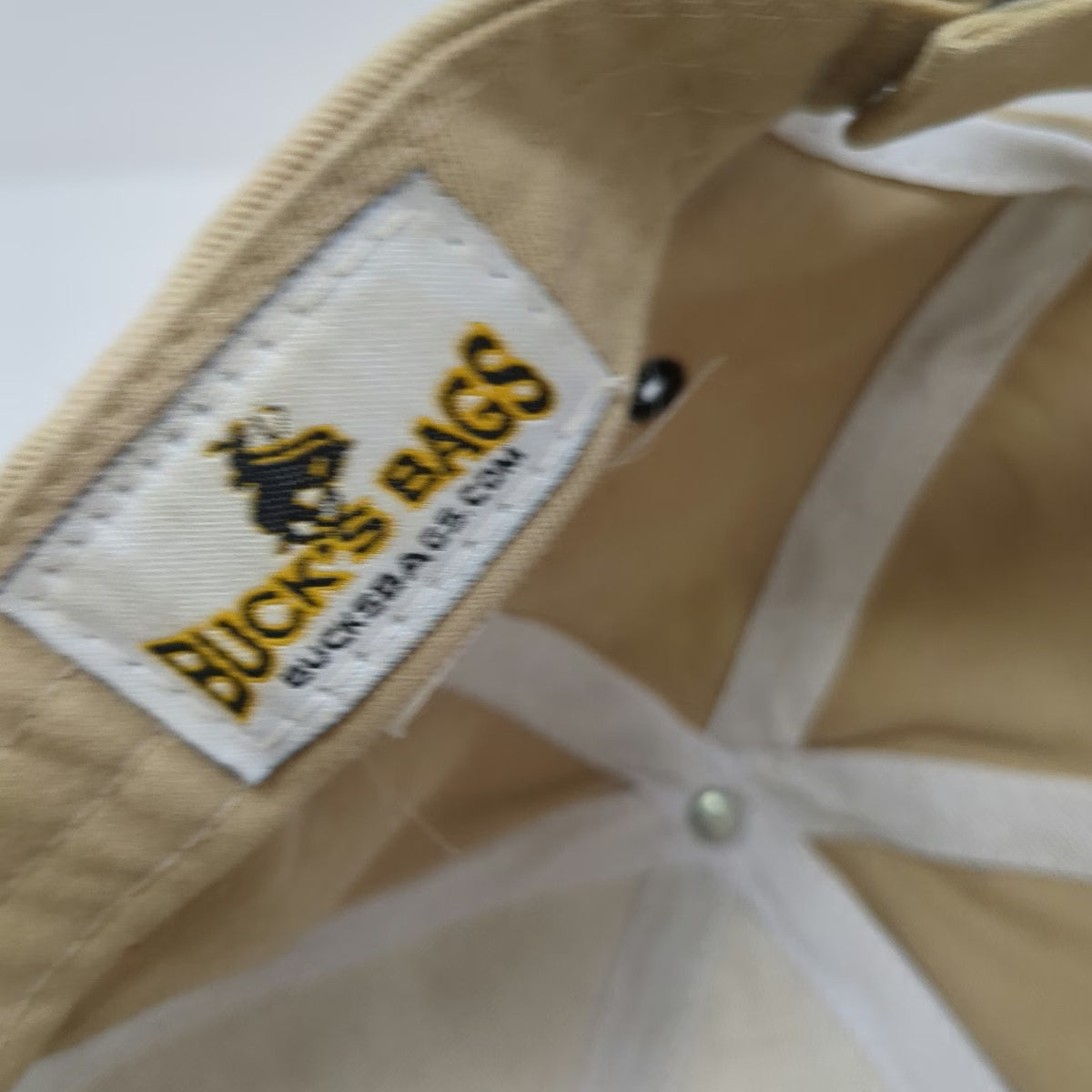 Bucks Bags Valley Agronomics Beige Baseball Cap One Size US Flag Logo Hat