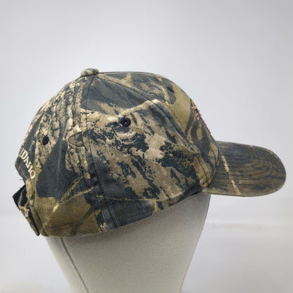 Port Authority Baseball Cap Green Red Gold OSFM Camo Eagle Idaho Steakhouse Hat