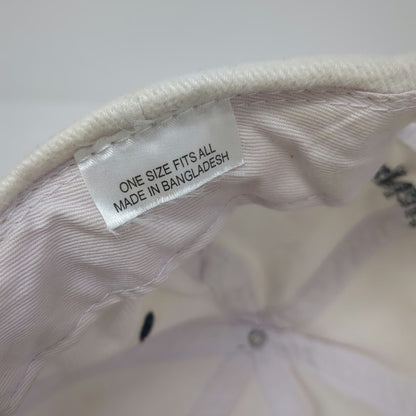 Snapback Hat White One Size Valley National Bank V Logo Green Under Brim Cotton