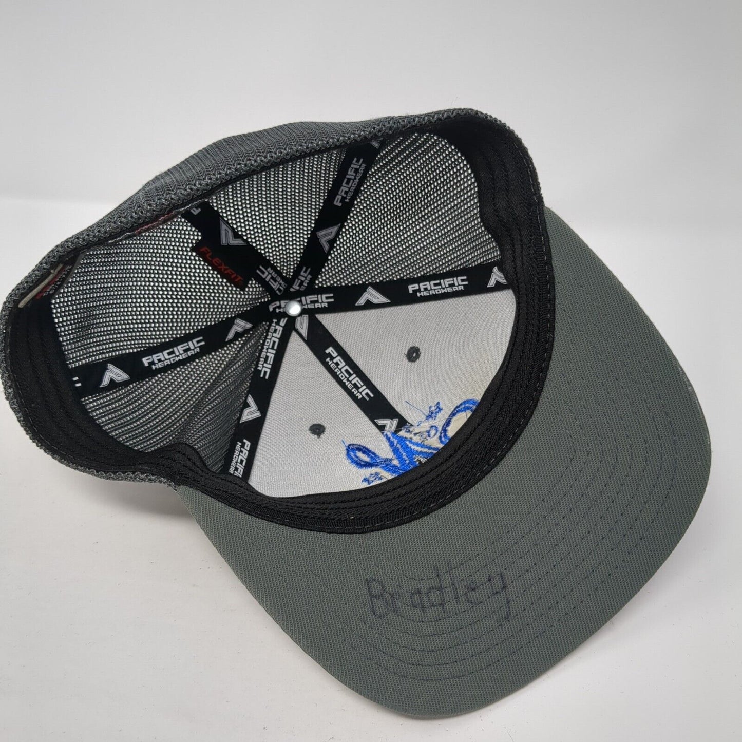 N Boise Fitted Mesh Back Trucker Hat Gray 6 7/8-7 3/8 Pacific Headwear