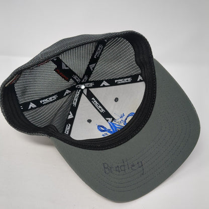 N Boise Fitted Mesh Back Trucker Hat Gray 6 7/8-7 3/8 Pacific Headwear