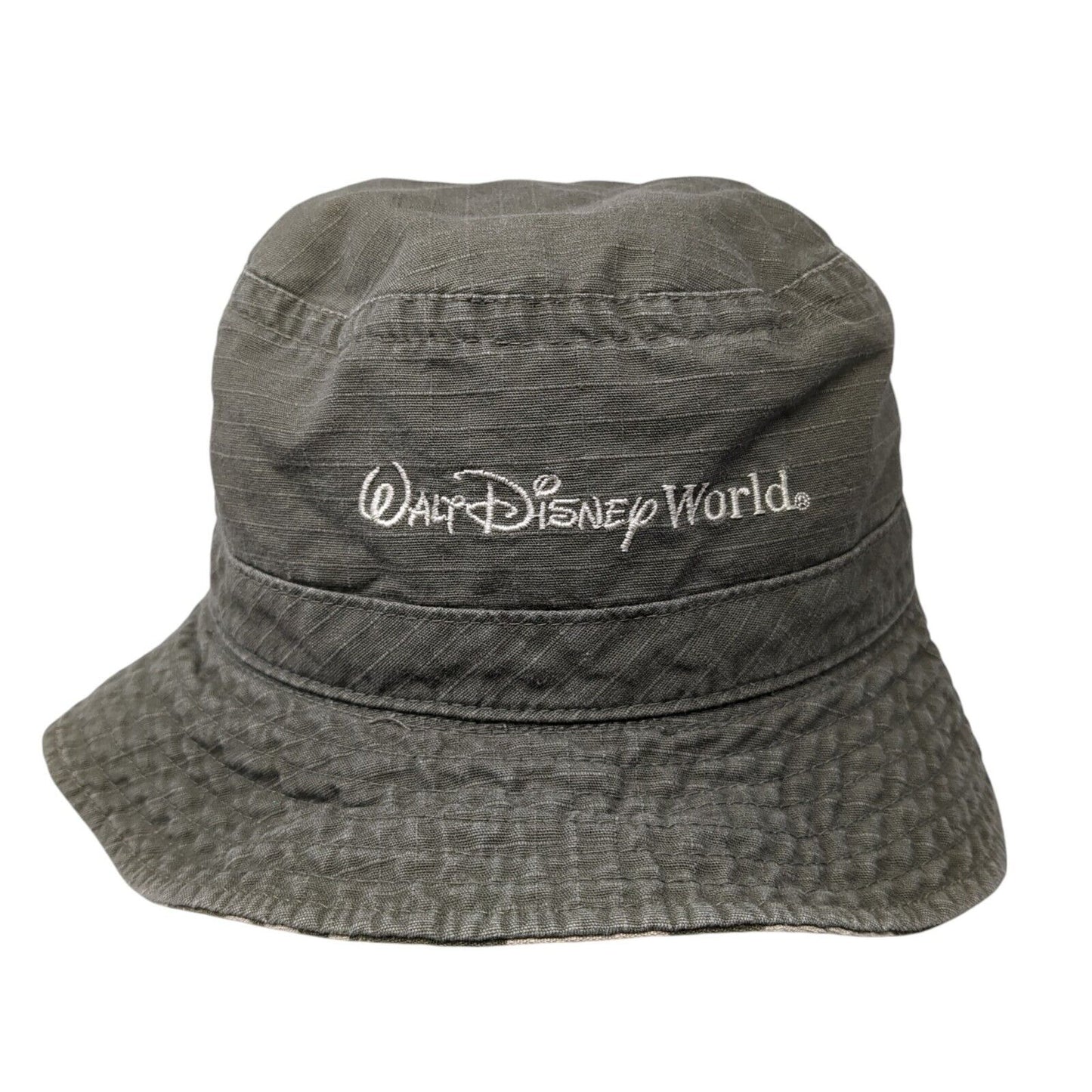 Walt Disney World Mickey Bucket Hat Brown OS Embroidered Lined Floral Print