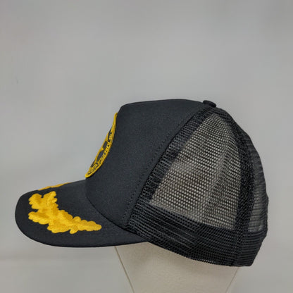 National Rifle Association 1871 Trucker Hat Black OSFA Made USA Scrambled Eggs