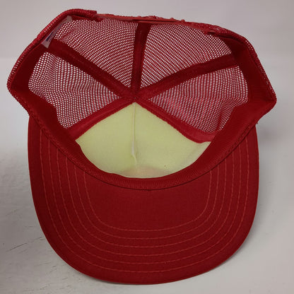 The Winner Trucker Hat Red One Size Simmons Outdoor Optics Mesh Snapback Hat