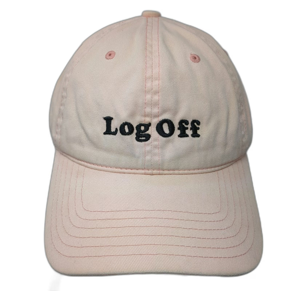 Aeropostale Baseball Cap Pink One Size Log Off Embroidered Cotton Slideback Hat