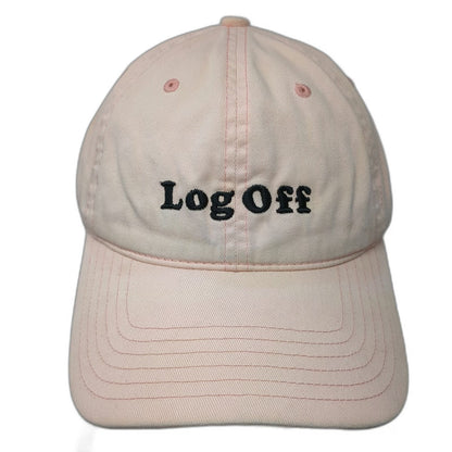 Aeropostale Baseball Cap Pink One Size Log Off Embroidered Cotton Slideback Hat