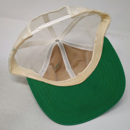 Universal Green White Trucker Hat Mesh Back Snapback Tree Logo Patch Vintage