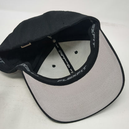 Branded Bills Fitted Hat Black XL Legacy Outdoors Leather Patch Flexfit Curved