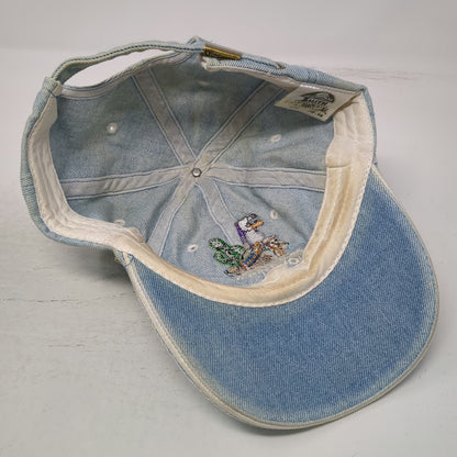 Smith Southwestern Baseball Cap Blue One Size Denim Cactus Cow Slideback Hat
