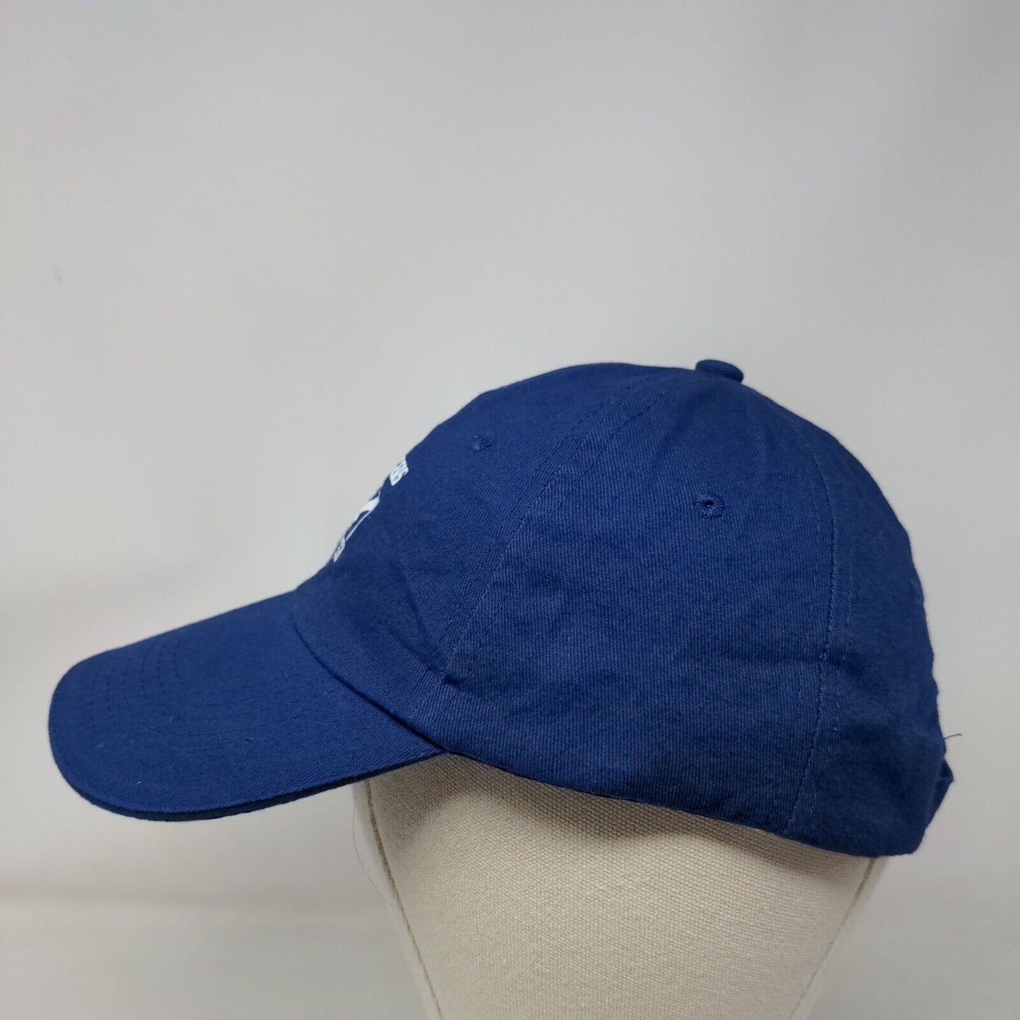 Avengers Strapback Hat Blue OSFM Adjustable Solid Vent Holes 6 Panel