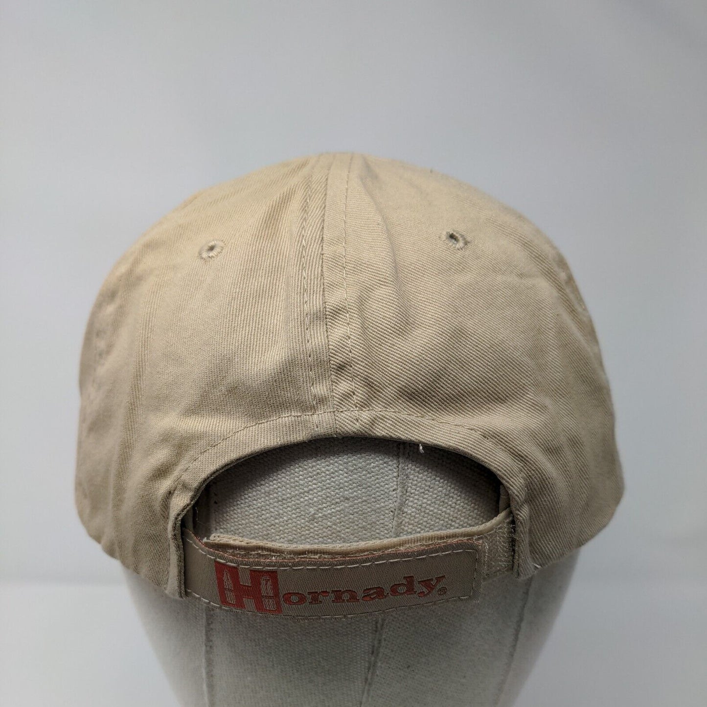 Hornady Strapback Hat Tan One Size Adjustable Embroidered 6 Panel