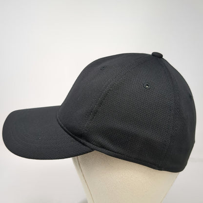 Athletic Works Baseball Cap Black M Stretch Fit Polyester Textured Curved Hat