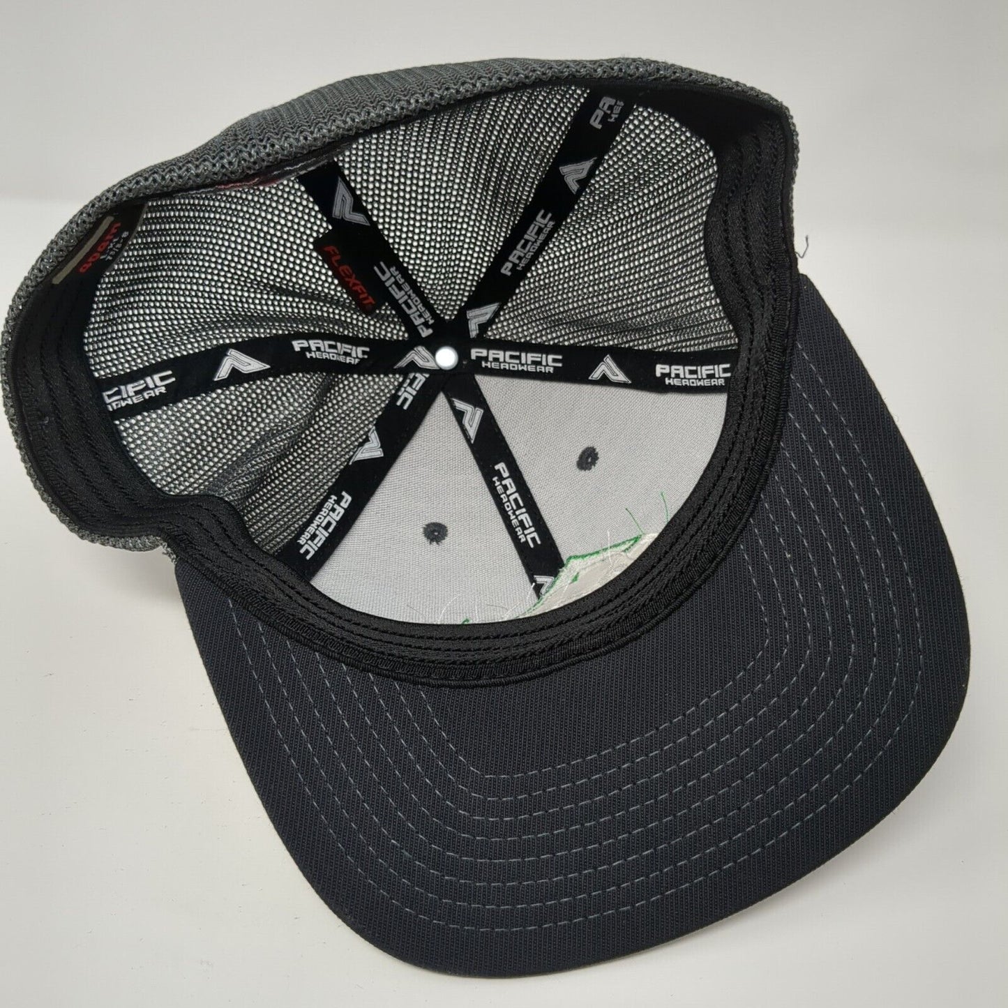 Cascade Enterprises Trucker Hat Gray 7 3/8-8 Mesh Back Flexfit Pacific Headwear
