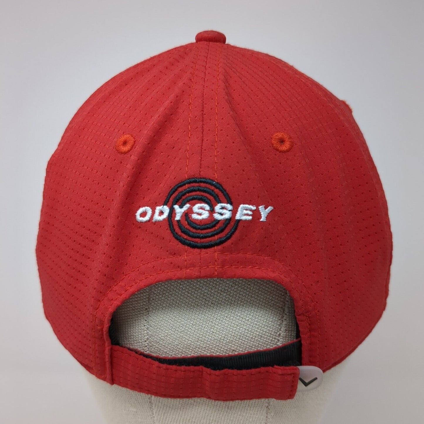 Callaway Strapback Hat Red One Size Adjustable Breathable Embroidered Odyssey