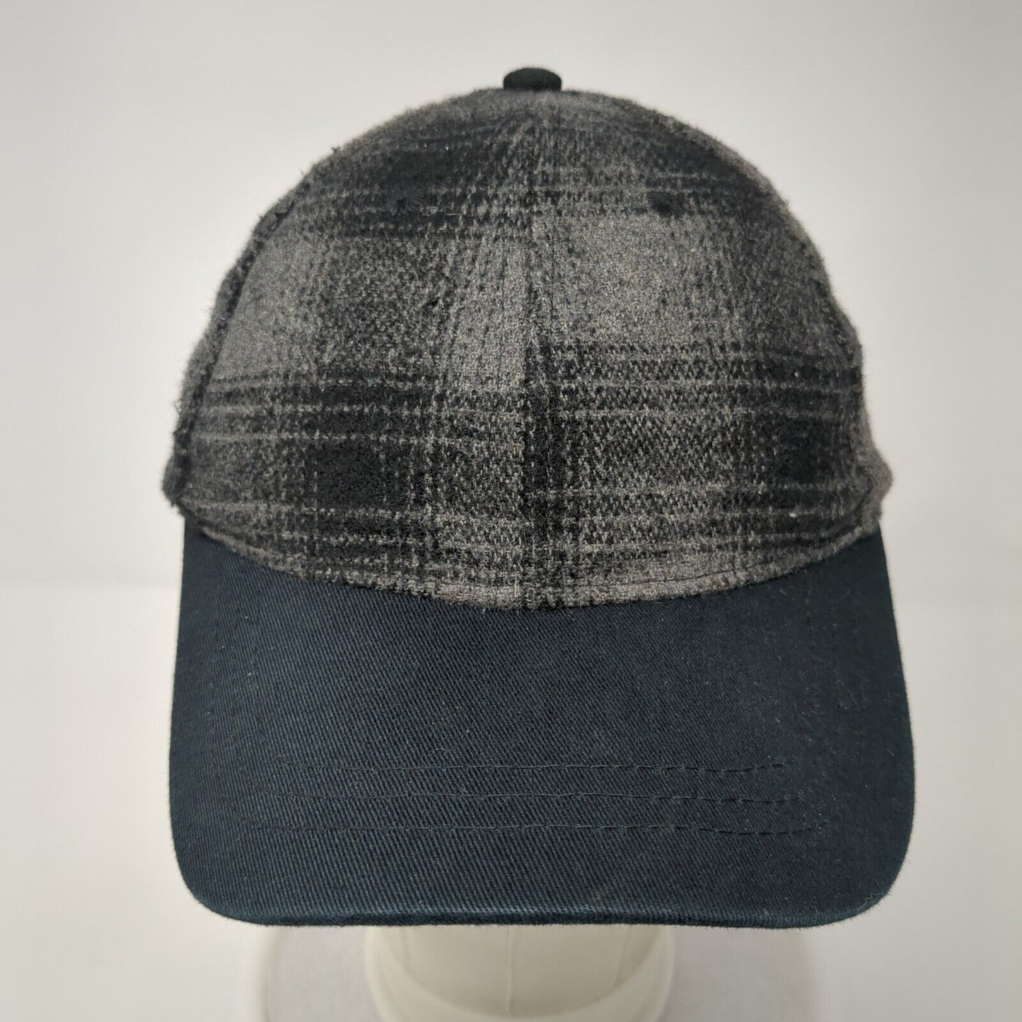 Unbranded Strapback Hat Gray Multi One Size Plaid Adjustable Blank