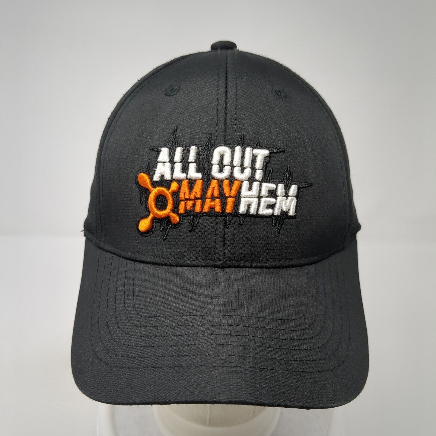 All Out Mayhem Strapback Baseball Cap Black One Size Adjustable Mesh Back