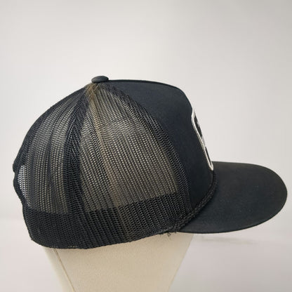 Whiskey Bent Hat Company Trucker Hat Black One Size Rope Mesh Back Logo Snapback