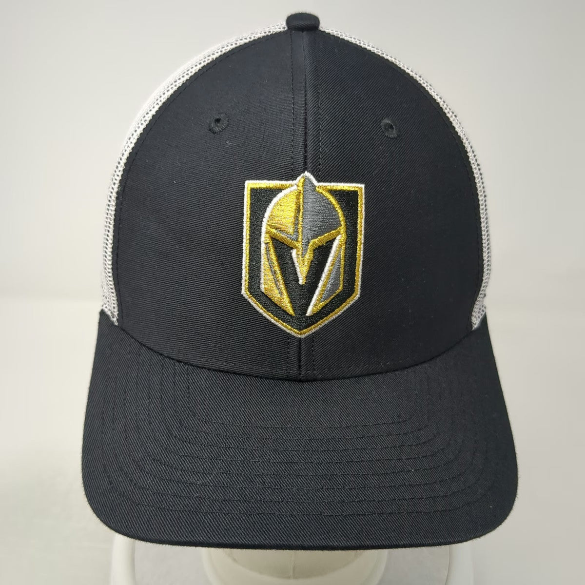 '47 Vegas Golden Knights NHL Trucker Hat Black White Gold Gray One Size Snapback
