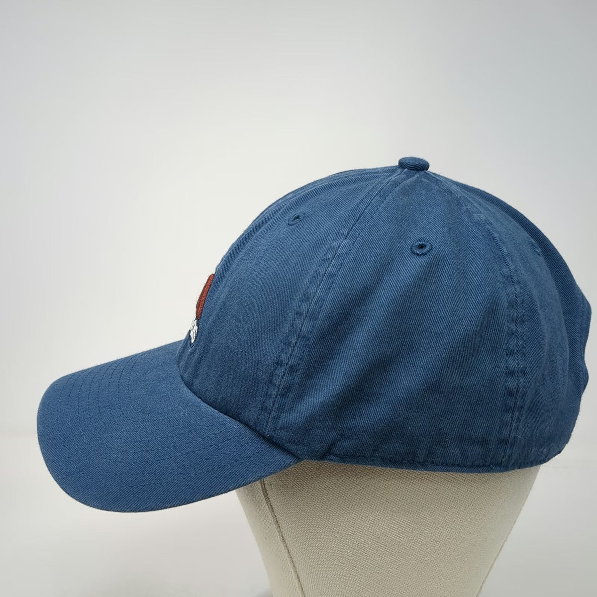Adidas Baseball Cap Blue One Size Embroidered Logo Slideback Cotton Hat Strap