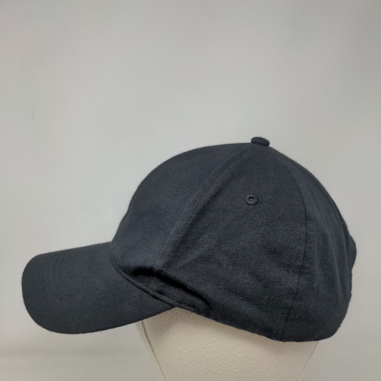 Melrose And Market Strapback Hat Black One Size Adjustable Vented Holes Blank