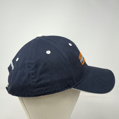 Fisher Tank Baseball Cap Blue Orange White One Size Employee Owned American Flag