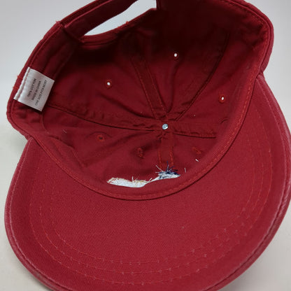 Ocean Beauty Seafoods Red One Size Baseball Cap Hat Embroidered Logo Strapback