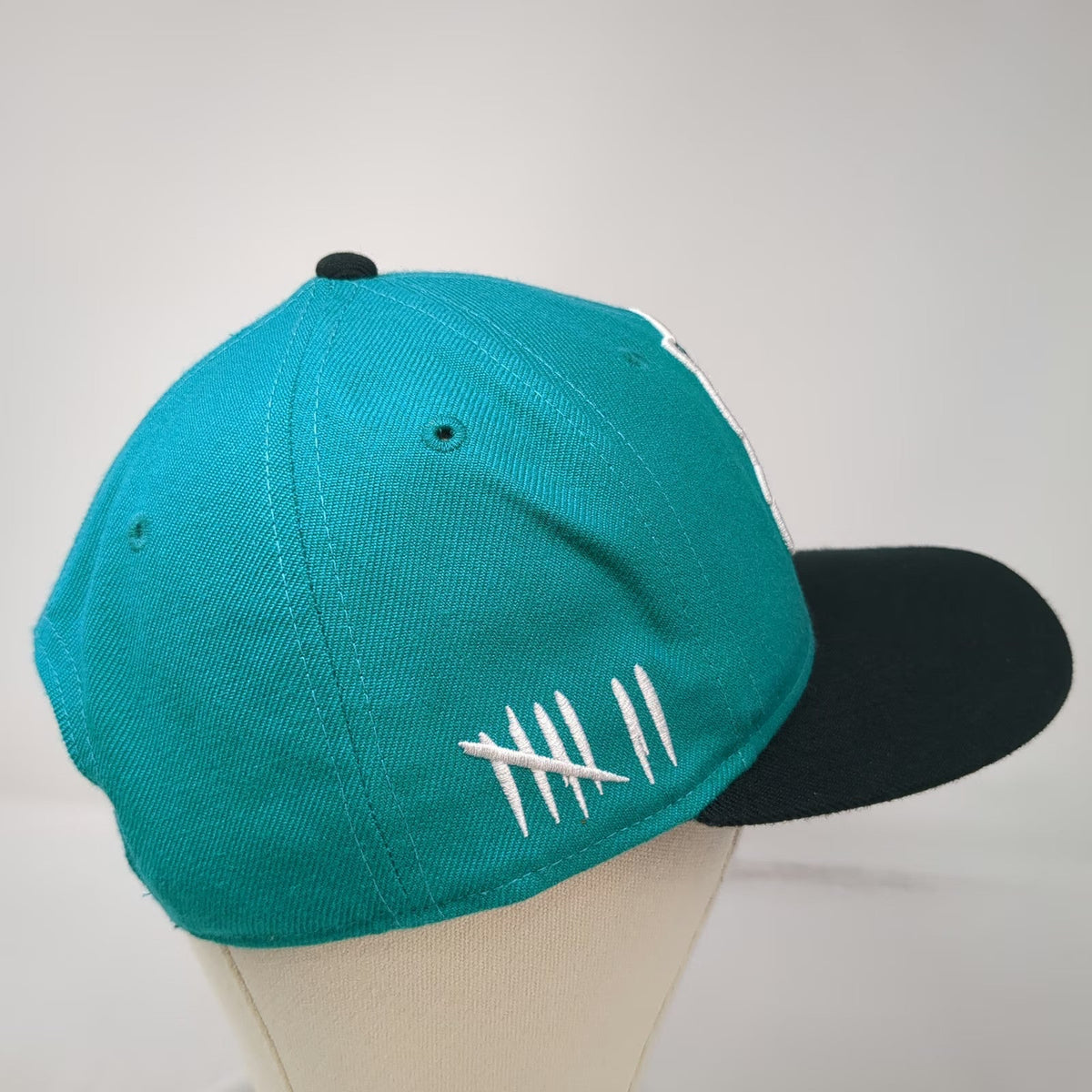 Neff Snapback Blue One Size School of Bandits Raccoon Apple Pencil Flat Brim Hat