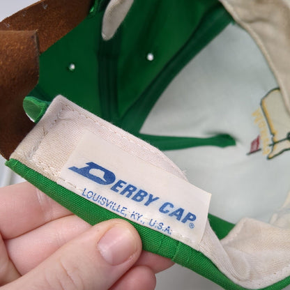 Derby Cap Vintage Slideback Trucker Rope Hat Masters Embroidered Logo Made USA