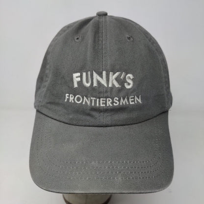 Funk's Frontiersman Men's Slideback Hat Gray Size OSFA Embroidered Logo