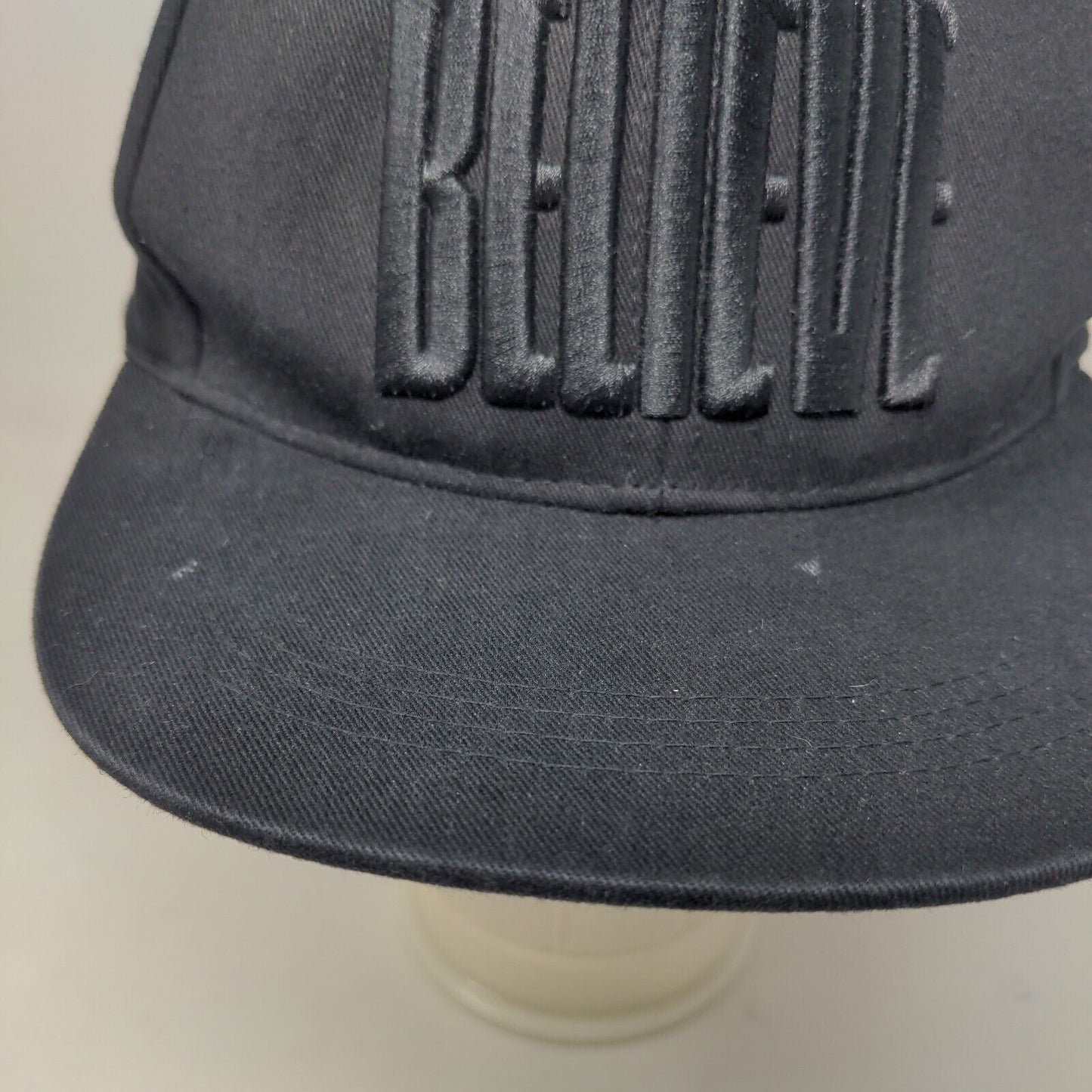 Hands On Originals Christian Men's Snapback Hat Black Embroidered Believe