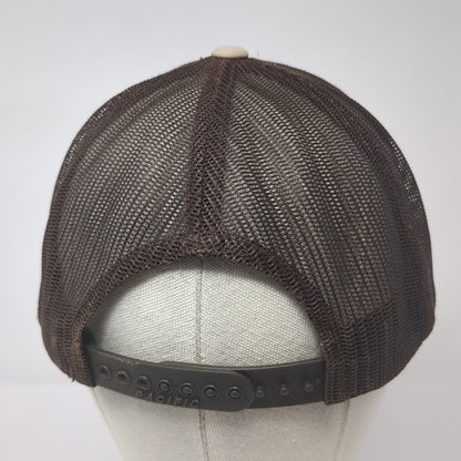 1860 Cattle Co. Patch Snapback Trucker Hat Brown One Size Mesh Back