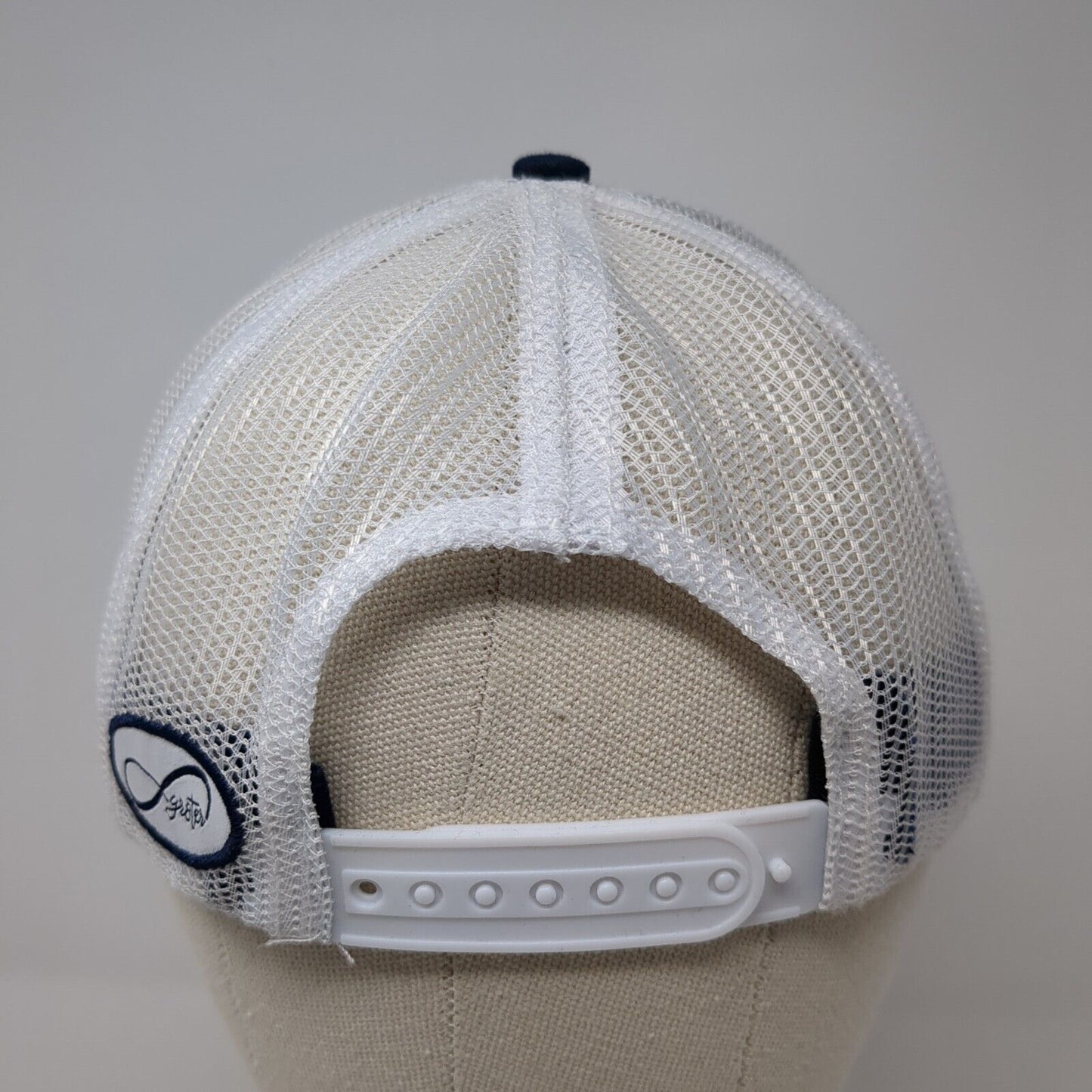 Top of Tamarack Patch Snapback Trucker Hat Blue One Size Mesh Back