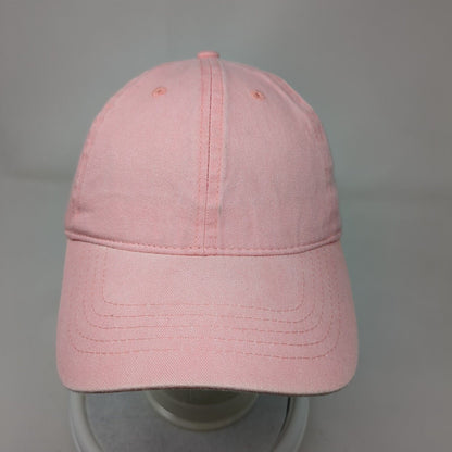 Unbranded Strapback Hat Pink OSFM Solid Blank Adjustable 6 Panel