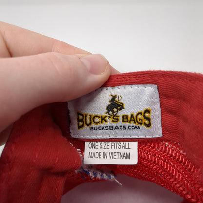 T-Bone's Guns Strapback Trucker Hat Red One Size Mesh Back Trump 2020