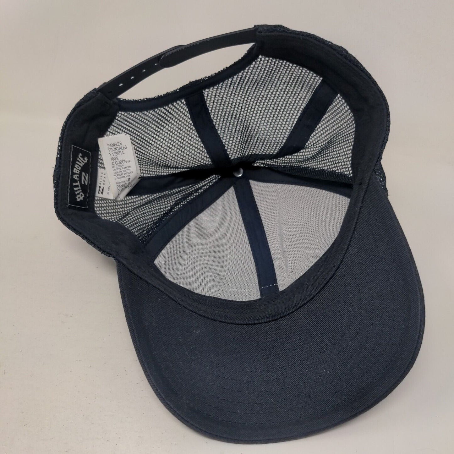 Billabong Snapback Trucker Hat Blue One Size Adjustable Embroidered Mesh Back